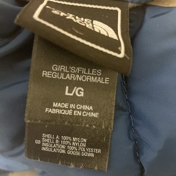 The North Face reversible polkadot hooded jacket girls large - Picture 5 of 6